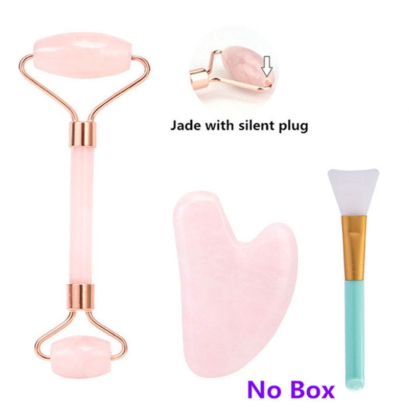 Rose Quartz Roller Massager for Face-Lifting