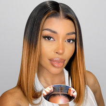 Load image into Gallery viewer, Amuopz Ombre Bob Human Hair Wig 14-Inch
