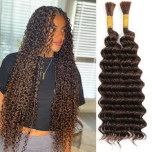 Load image into Gallery viewer, Deep Wave Braiding Bundles 20" Brazilian Virgin Hair 100g
