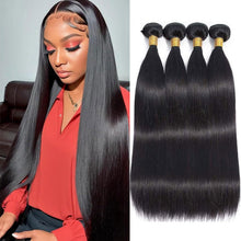 Load image into Gallery viewer, Natural Black Straight Human Hair Bundles