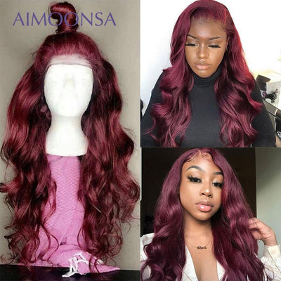 Burgundy Ombre Full Lace Front Wig - H2O Beauty World