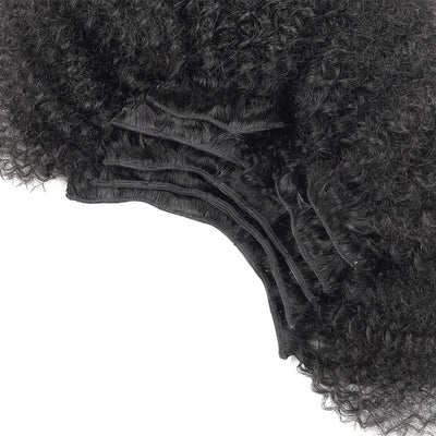 YVONNE 4A 4B Afro Kinky Curly Clip In Human Hair Extensions - H2O Beauty World