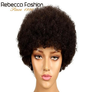 Non Lace Rebecca Short Brazilian Afro Kinky Curly Wig - H2O Beauty World