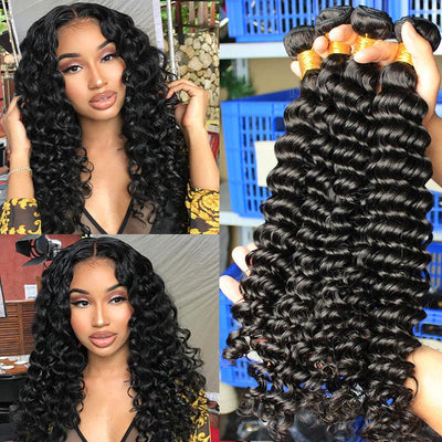 Brazilian Deep Wave Bundle With Closure - H2O Beauty World