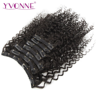 YVONNE Malaysian Curly 3C 4A Clip In Human Hair Extensions - H2O Beauty World
