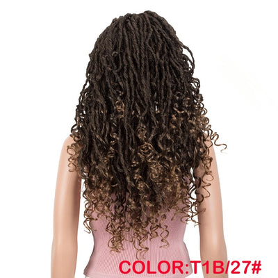 Faux Locs Curly Large Area Lace Front Wig - H2O Beauty World