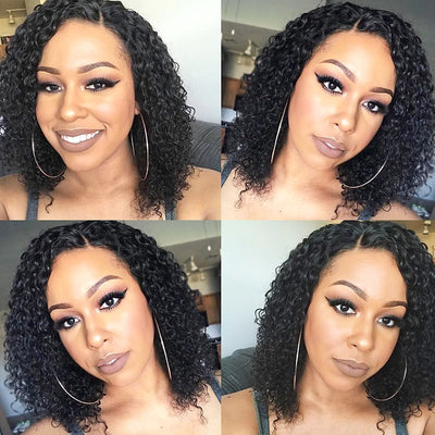 Deep Curly Lace Front Human Hair Wig With Baby Hair - H2O Beauty World