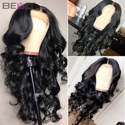 Lace Closure Peruvian Body Wave Human Hair Wig Pre Plucked With Baby Hair - H2O Beauty World