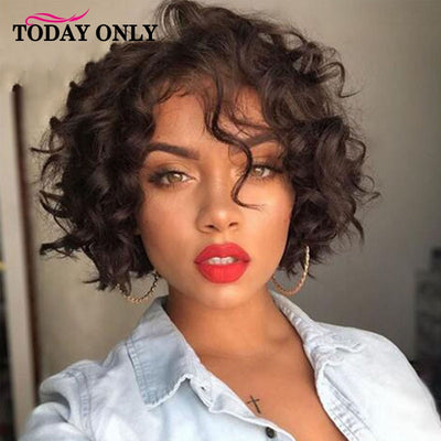 L Part Lace Short Pixie Cut Bob - H2O Beauty World