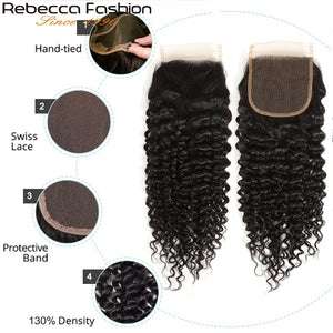 Rebecca Kinky Curly 3 Bundles With Closure - H2O Beauty World