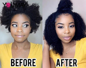 Mongolian Afro Kinky Curly Hair Bundles With Closure - H2O Beauty World