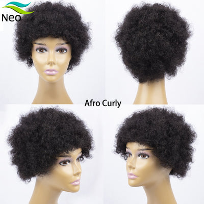 Short Afro Nature Dream Kinky Curly Human Hair - H2O Beauty World