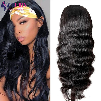 30 Inch Body Wave Human Hair Headband Wig