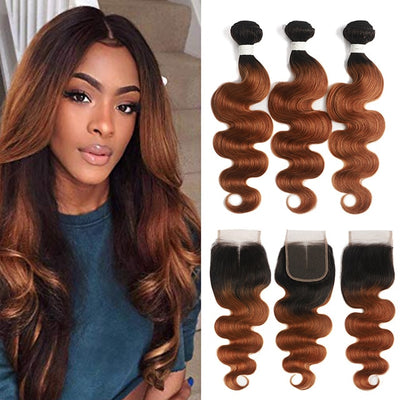 Brazilian Body Wave Bundles With Closure  Human Hair - H2O Beauty World