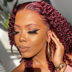 Brazilian HD Full Deep Short Pre Plucked Water Wave Lace Frontal - H2O Beauty World