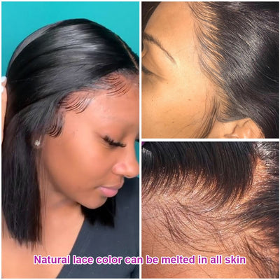 Transparent Glueless Lace Front Bob With Baby Hair - H2O Beauty World