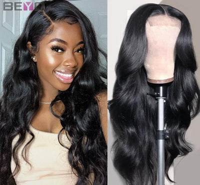 Lace Closure Peruvian Body Wave Human Hair Wig Pre Plucked With Baby Hair - H2O Beauty World