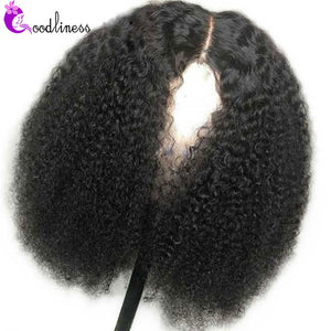 Mongolian Short Afro Kinky Curly Wig Human Hair - H2O Beauty World