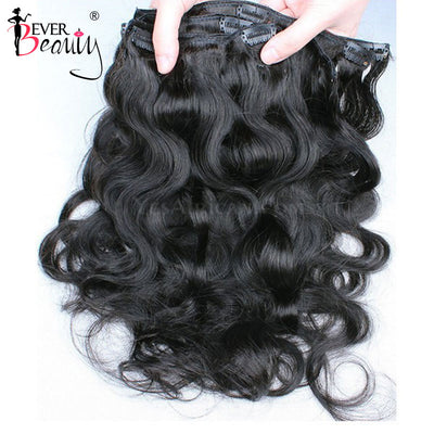 Body Wave Clip In Human Hair Extensions - H2O Beauty World