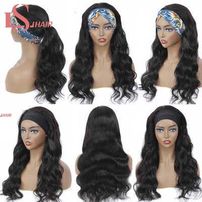 Body Wave Human Hair Headband Wig