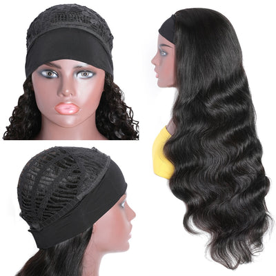 Body Wave Natural Color Headband Wig