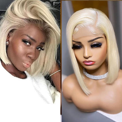 Transparent Short Bob Full Lace Human Hair Wig - H2O Beauty World