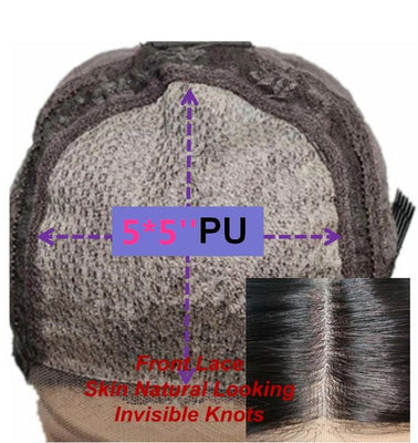 13x6 Glueless Black Lace Front Hair Wig - H2O Beauty World