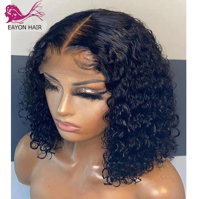 5x5 Scalp Cap Curly Silk Base Lace Front Human Hair Wig - H2O Beauty World