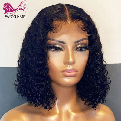 5x5 Scalp Cap Curly Silk Base Lace Front Human Hair Wig - H2O Beauty World