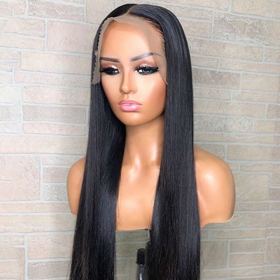 PAFF Remy Natural Black Straight Lace Front Wig - H2O Beauty World