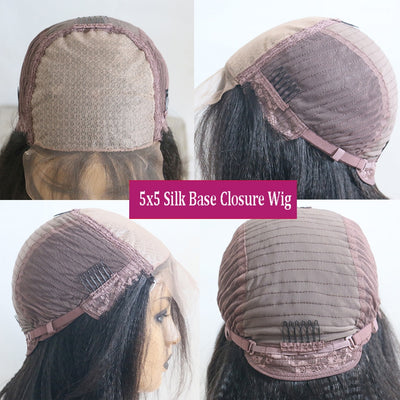 5x5 Scalp Cap  Ombre Silk Base Lace Front Human Hair Wig - H2O Beauty World