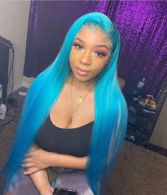 Choose Your Color 14inch Transparent Lace Front Human Hair Wig - H2O Beauty World