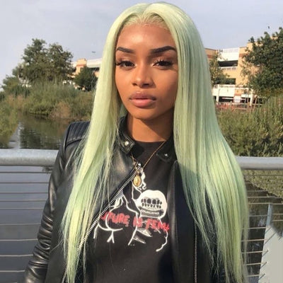 Choose Your Color 16inch Transparent Lace Front Human Hair Wig - H2O Beauty World